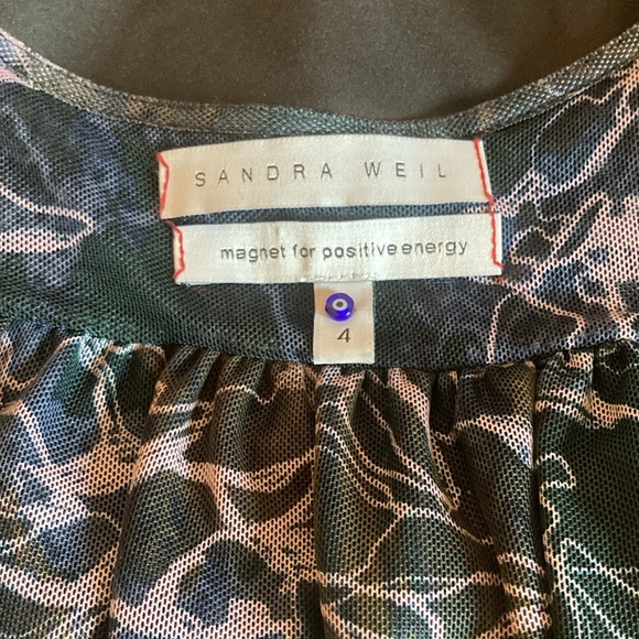 Waves Sleeveless Mesh Bodysuit | Sandra Weil| Sz 4 - Picture 11 of 15